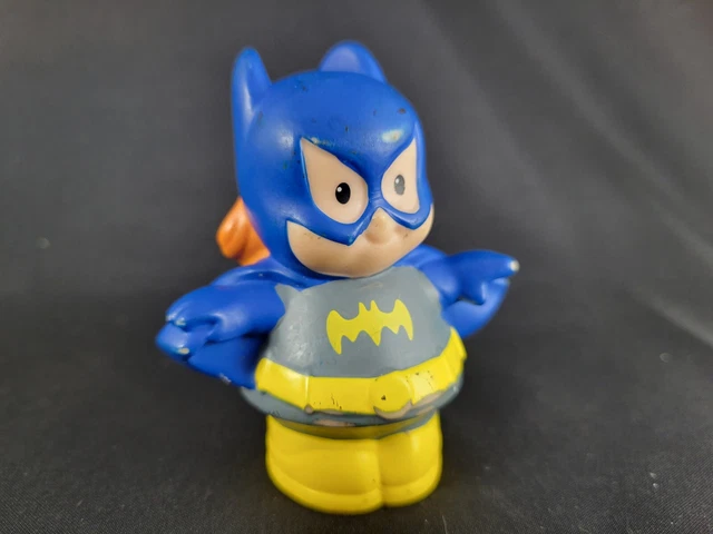 Fisher Price Little People DC Super Friends Bat Girl Orange Hair Blue Mask