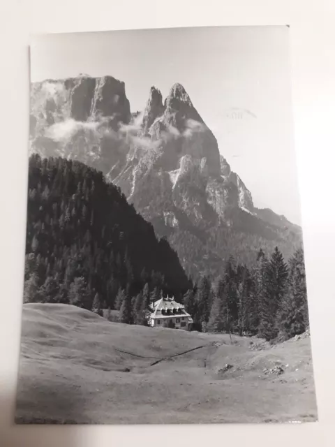 Cartolina b/n ALPE DI SIUSI (Bolzano) Albergo Pensione Casa Fram VG (1957)