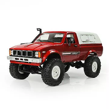 WPL C24 1/16 RTR 4WD 2.4G Military Truck Crawler Off Road RC Car 2CH Toy RED