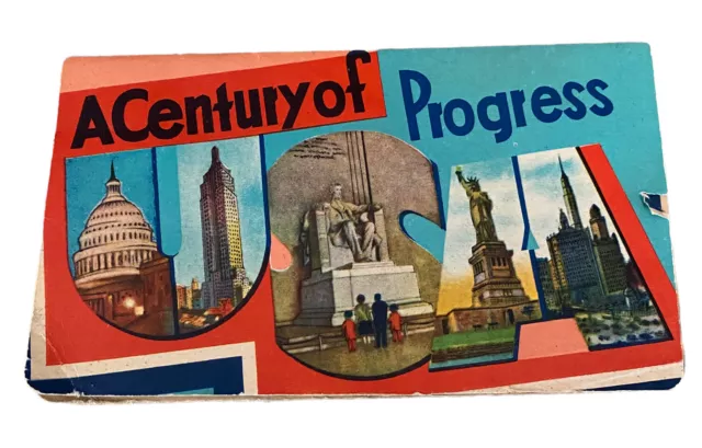 c1930s A century of progress sewing needle book
