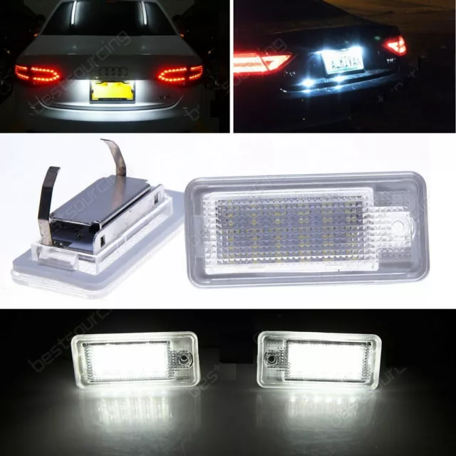 For Audi A3 8P 2004-12 Xenon White LED License Number Plate Light Lamp No Error