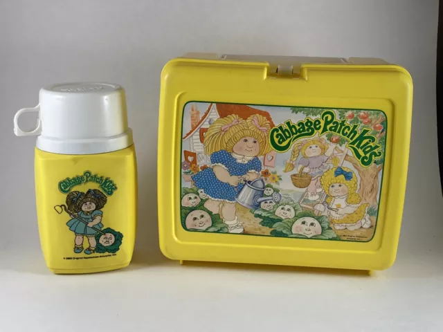 Vintage 1983 Cabbage Patch Kids Lunch Box with Thermos