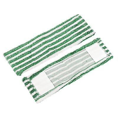 2pcs Microfiber Mop Replacement Heads 43x14cm Floor Cleaning Pads Green