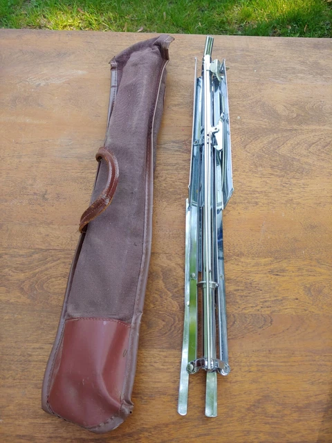 Vintage THE HAMILTON  Chrome Folding Sheet Music Stand Adjustable with case
