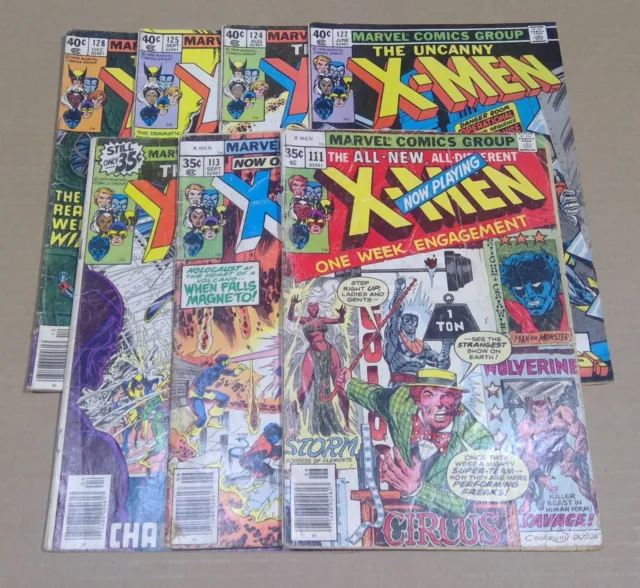 Uncanny X-Men 111-128 Marvel Comics 1978-1979 7 Issues 1st Alpha Flight Proteus
