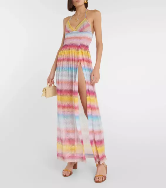 *** BRAND NEW MISSONI MARE Zig-zag halterneck maxi dress Size 38 ***