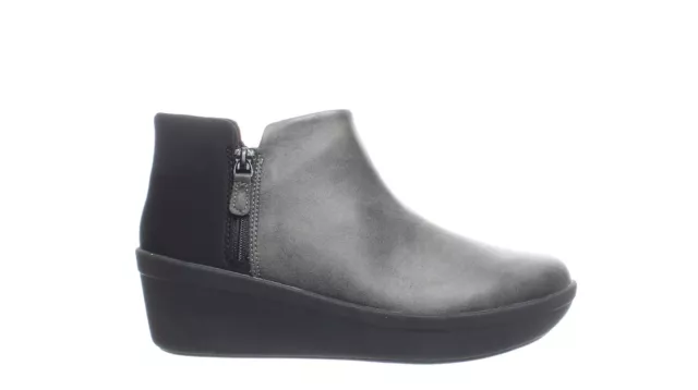 Clarks Womens Step Rose Up Grey Textile Ankle Boots Size 6.5 (Wide) (1817605)