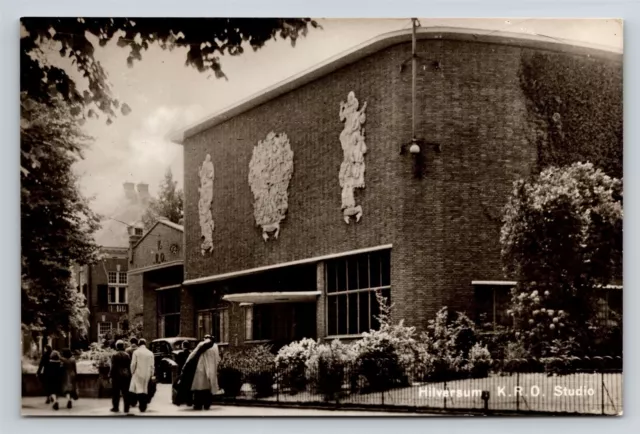 RPPC Hilversum Netherlands K.R.O. KRO Studio Catholic Radio Holland Vtg Postcard