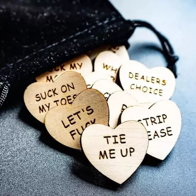 20Pcs Funny Tokens Funny Wooden Valentines Ornaments Sex N3M3 Funny Z4C8