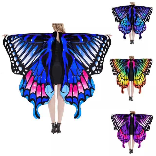 Womens Cape Stage Performance Butterfly Wings Festival Cloak Durable Cosplay