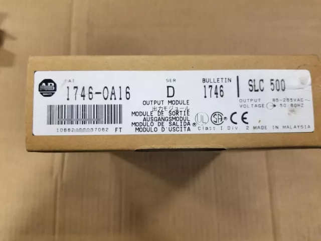 AB 1746-OA16 SER D New Factory Sealed SLC 500 Output Module 1746OA16 1pcs