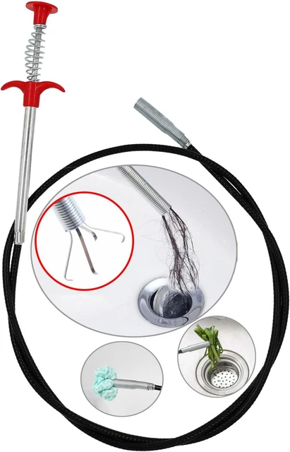 63 Inch Flexible Grabberable Pickup Tool,  Retractable Claw Stick, Snake & Cable