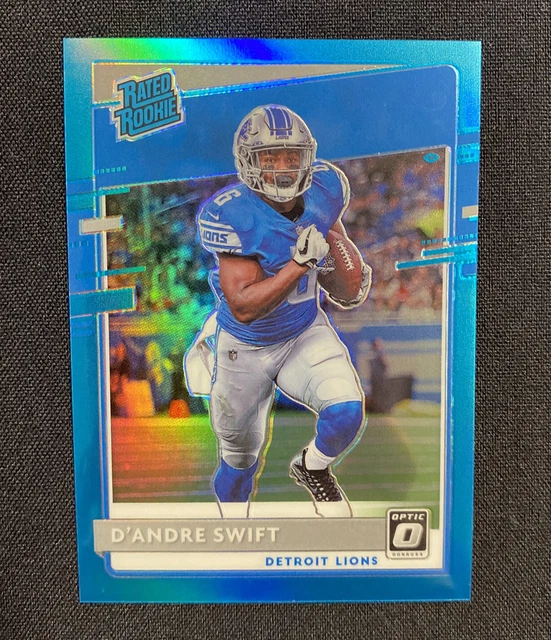 2020 Panini Optic D’Andre Swift Aqua Light Blue Prizm /299