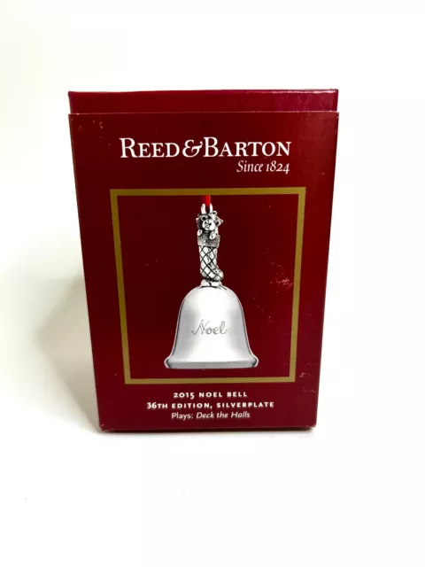 Reed & Barton 2015 Silverplated Noel Bell 36th Edition: Plays Deck the Halls