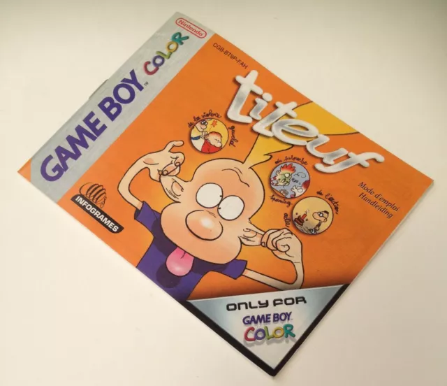 notice TITEUF FAH game boy color nintendo gbc manuel instructions mode d'emploi