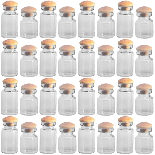32 Pcs Glass Jar Miniature Doll House Glass Bottle Miniature Glass Bottle