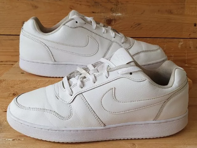 NIKE EBERNON LOW Leather Trainers UK8 US9 EU42.5 AQ1776 100 Triple White EUR 73 00 PicClick FR