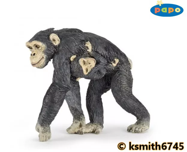 PAPO CHIMPANZÉ & BÉBÉ jouet plastique zoo animal singe singe CHIMPANZÉ *  NEUF * 🙂 EUR 6,45 - PicClick FR