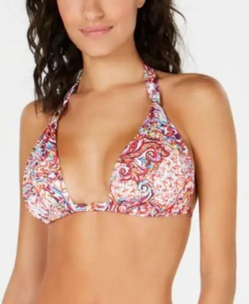 MSRP $76 Ralph Lauren Mystic Paisley Halter-Neck Bikini Top Size 16