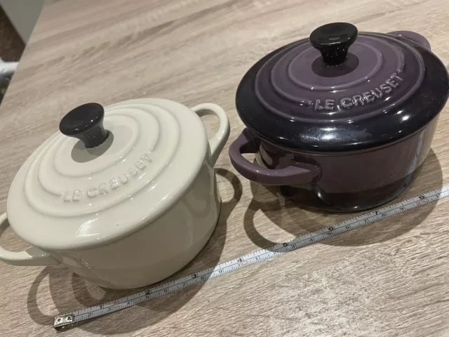 2 x Le Creuset Mini Cocotte Petite Casserole Dishes