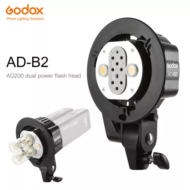 Godox AD-B2 Dual Power Flash Bracket Adapter Mount for Godox AD200 Speelite