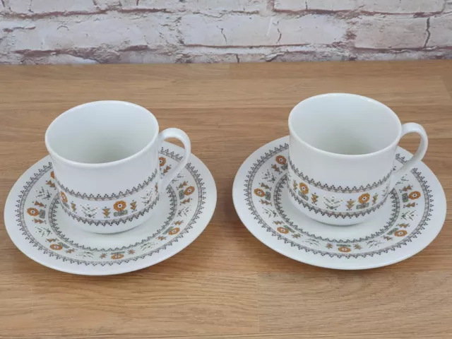 Royal Doulton - 2 x Tea Cups & Saucers - Kimberley  TC.1106 - From 1973