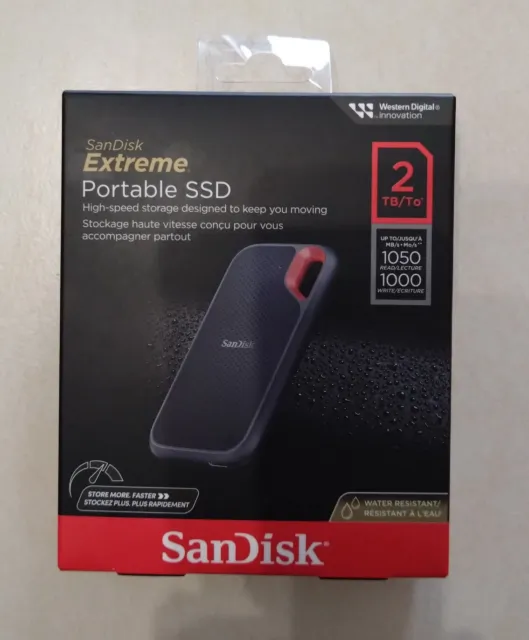 SanDisk Extreme Portable SSD 2TB (SDSSDE61-2T00-G25) - NEUF/NEW !