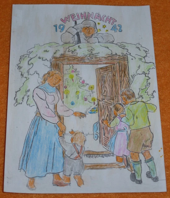 WEIHNACHTEN STALINGRAD 1942 Militaria Gemälde Landser Winteruniform