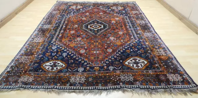 Large  PERSAIN CARPET RUG HAND MADE Oriental living Room Vintage 10ft x 8ft 6"