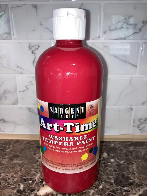 Nuevo Sellado 16 oz Botella de 16 oz de ROJO temple lavable Arte y Artesanía Pintura