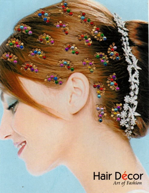 Catenina Per Capelli Vintage Boho Con Perline Verdi E Fiore, Accessorio Sposa E Ragazze, Oro