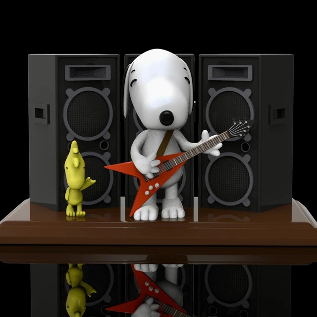 UNPAINTED PEANUTS ROCKER Snoopy Diorama 3D Printed Model Kit 5