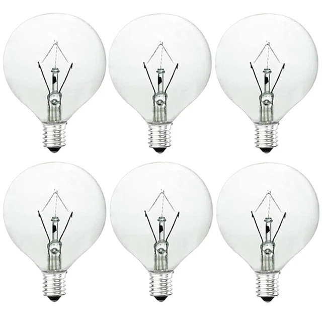 6 Packs Warmer Bulbs, 25 Watt Light Bulbs Full Size Warmers