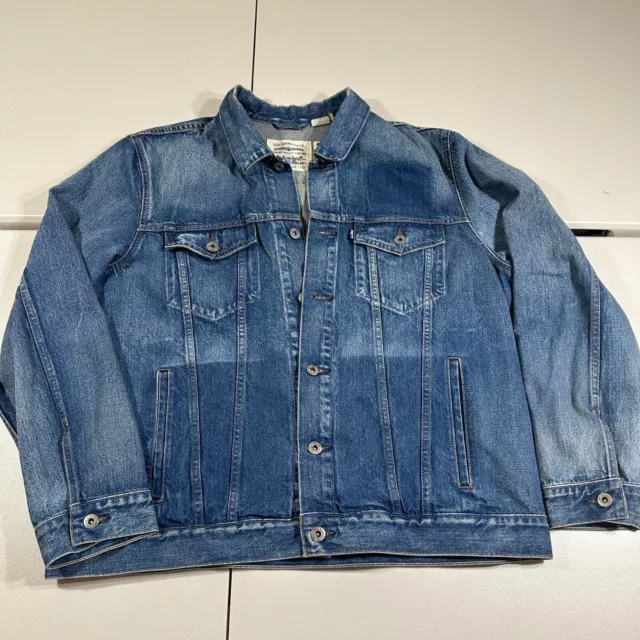 Levis Made & Crafted Type 3 Big E Denim Jean Trucker Jacket XL Japan Made