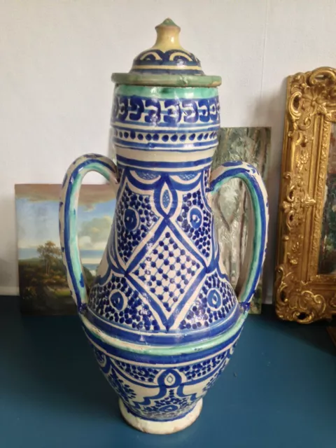 Beau Vase Céramique Grés Orient Maroc Berbére