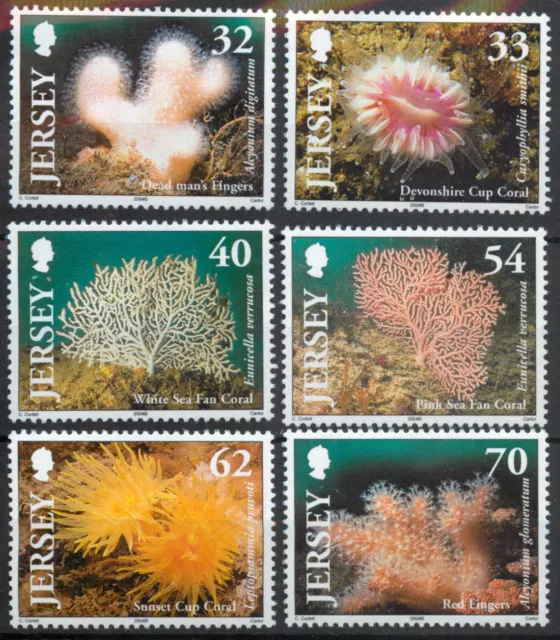 Jersey 2004 Marine Life V 5th Series: Corals set SG 1163-1168 MNH mint