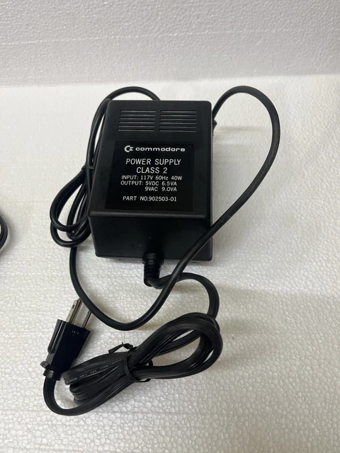 Adjustable Commodore 64 Power Supply - C64 PSU - Black, LED Indicator, Power Switch (US Plug)
