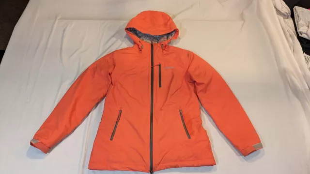 Eddie Bauer Weatheredge Rain Jacket Women’s Large S Orange Full Zip Hooded