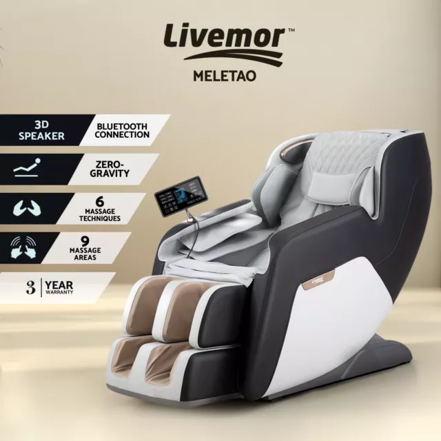 Livemor Massage Chair Electric Recliner Back Heater Full Body Massager Meletao