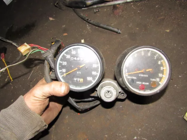 1974 kawasaki f7 175 gauges speedometer tachometer