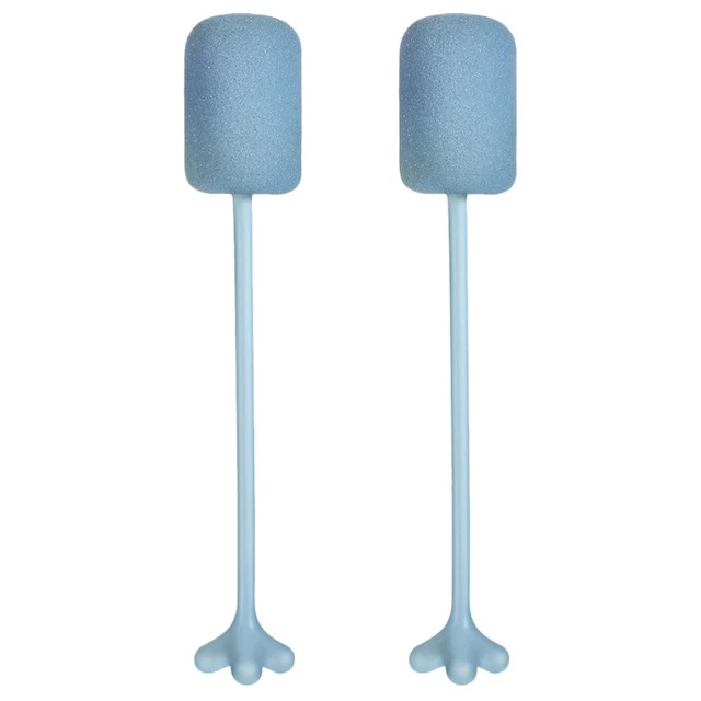 Spazzola per tazza bottiglia per acqua manuale spazzola per collo spugna blu