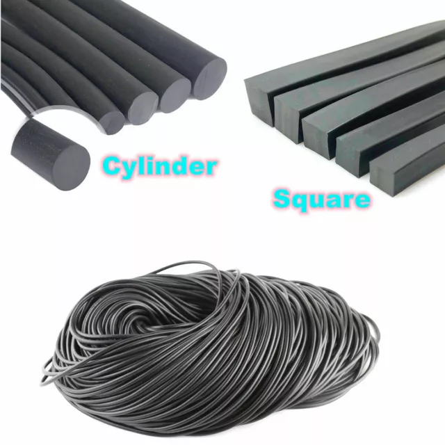 Square / Cylinder NBR Nitrile Rubber Sealing Strip O-Bar Seal Arbitrary Cutting