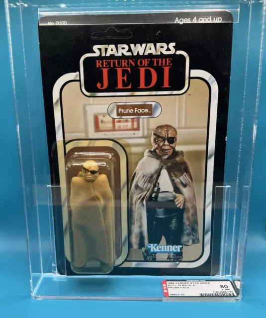 Vintage 1983 Kenner Star Wars ROTJ 79-A MOC Prune Face AFA 80 Unpunched Carded!