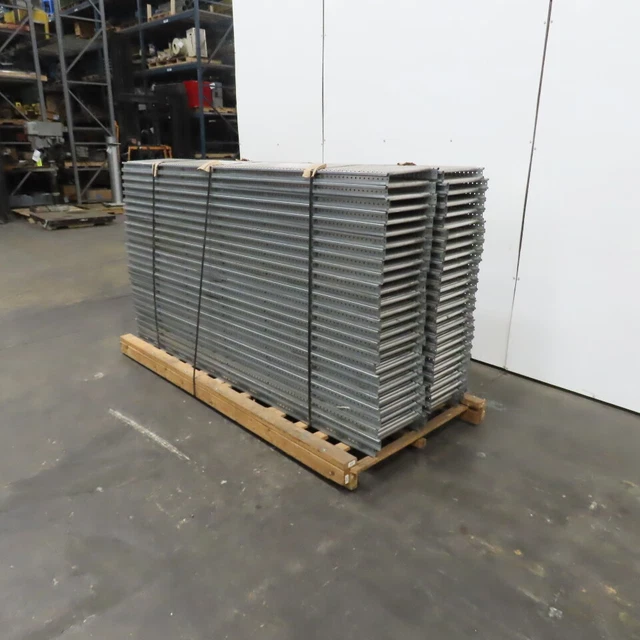 Aluminum 15-1/4W x 96" L Gravity Roller Conveyor 13-3/4" BF 1" Centers Lot Of 50