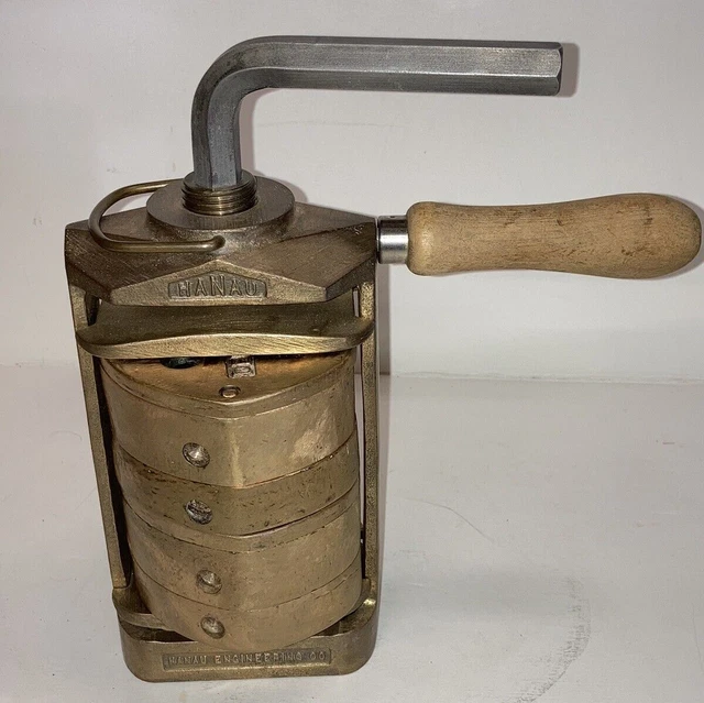 VINTAGE HANAU DENTAL Denture Mold Press Yates Upper Lower Flasks Brass