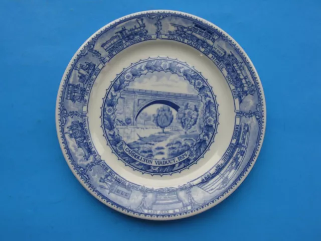 B&O china 6 5/16" plate Carrollton Viaduct Shenango Baltimore & Ohio Railroad