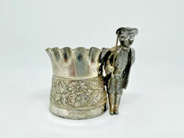 Antique Derby Silver Plate-Colonial Soldier-Tooth Pick/Match Holder #32