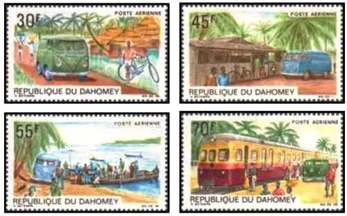 Timbres Voitures Wolkswagen (dont Train, Bateau) Dahomey PA85/88 ** (73574FC)
