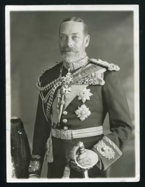 Fine Antique Original Press Photo ‘The King’s Illness’ George V