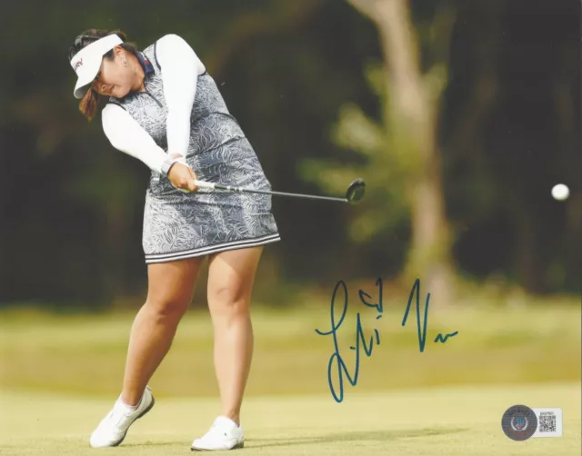 LPGA GOLFER LILIA VU SIGNED 8x10 PHOTO 2 COA WOMEN'S GOLF AUTOGRAPH 2023 TOUR